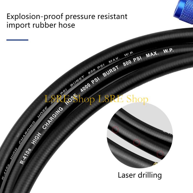 L8RE Pack of 3 Air Conditioning Refrigerants Charging Hoses Air Conditioning Tool