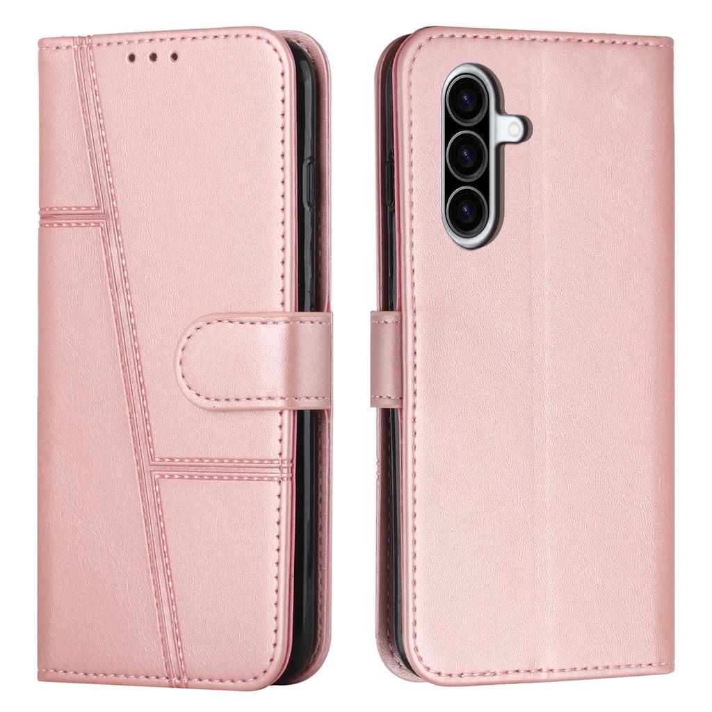 Leather Phone Case For Samsung Galaxy A37 5G Foldable Stand Wallet Flip Cover with Strap