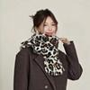 Plush Leopard Print Scarf Tassel Luxury Pashmina Scar Simple Long Cashmere Shawl  Autumn Winter