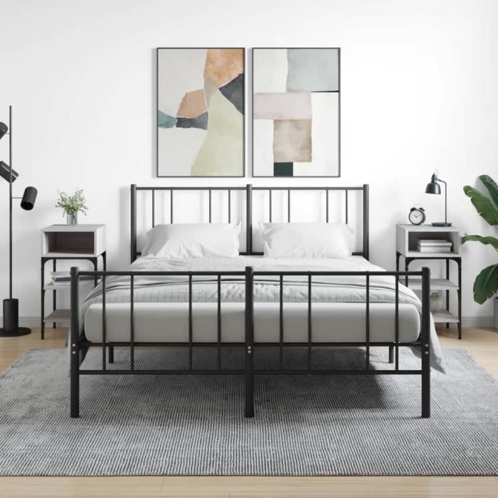 VidaXL Bedside Tables 2 Pcs Sonoma Grey 35x34.5x70cm Engineered Wood 825890