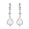 Andara 925 Sterling Silver Water Drop Natural Pearl Earrings for Women Wedding Gift Fashion Jewelry