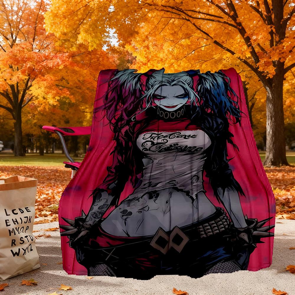 1pc Harley Quinn Outdoor Blanket - Throw Blanket, Soft , Flannel Blankets, Living Room, Travel, Camping C1209053