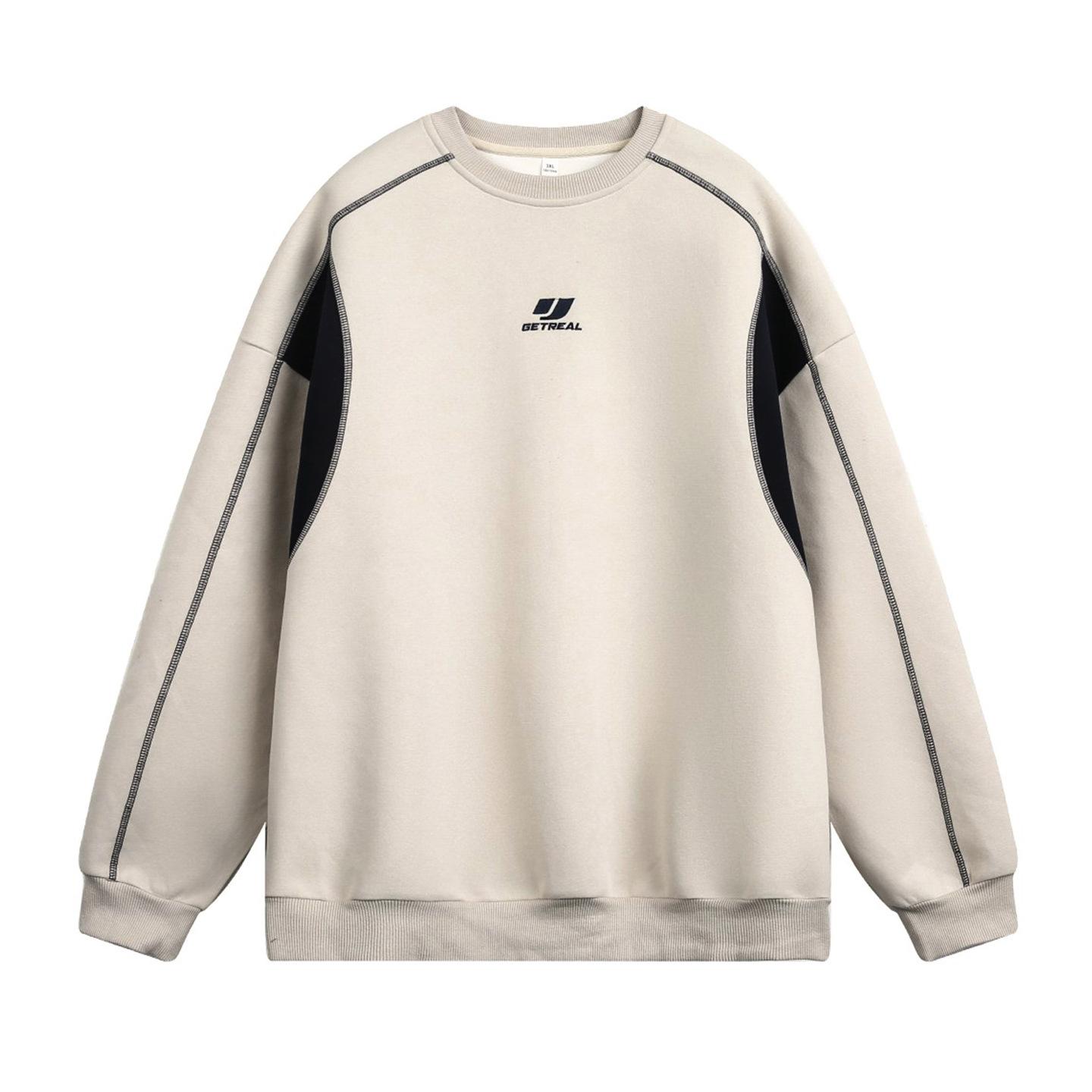 

Мужской мягкий свитшот с круглым вырезом, дышащий пуловер с круглым вырезом, уличный спортивный свитшот с длинным рукавом, осенний теплый дышащий пуловер для мужчин M абрикосовый