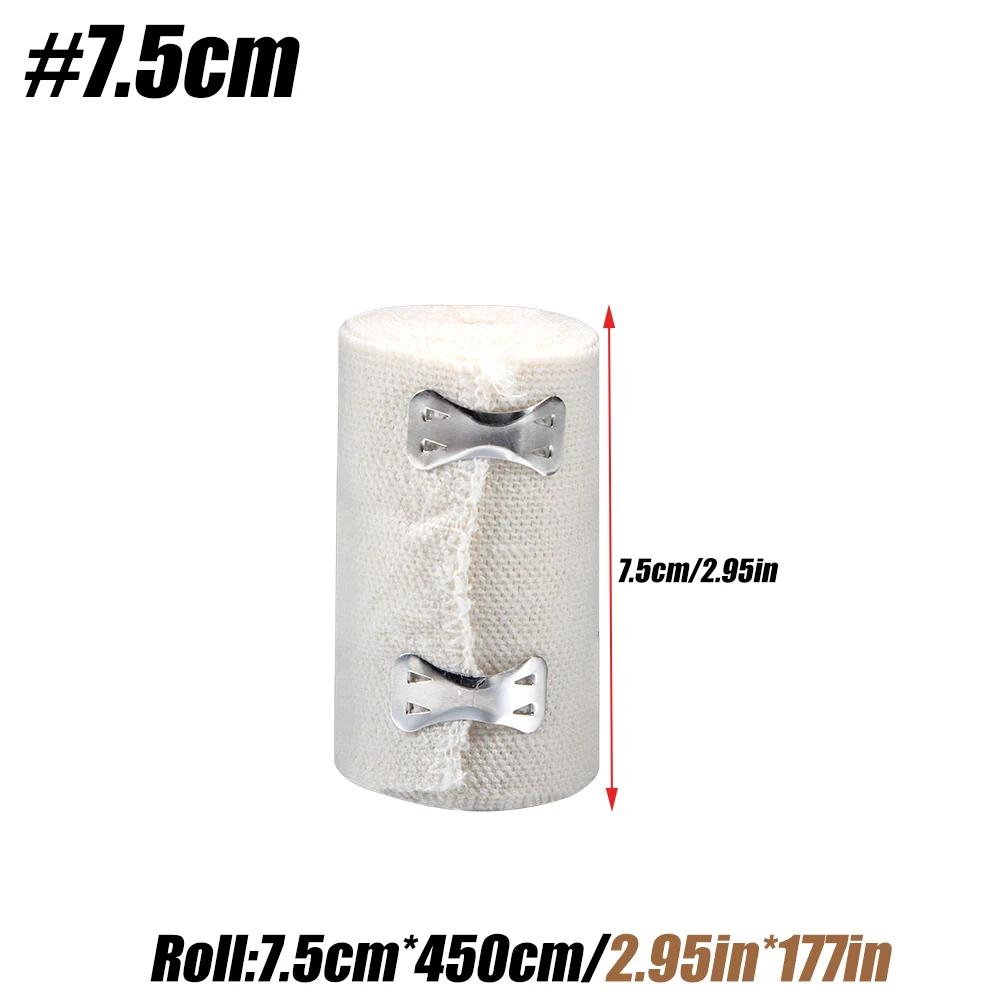 1Roll Elastic Compression Bandage Wrap With Hooks,Athletic Sport Support Tape For Ankle,Wrist,Arm,Leg Sprains First Aid Measure