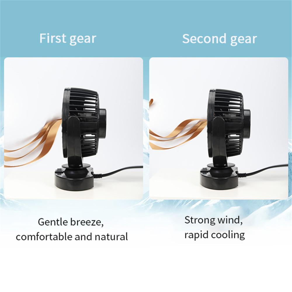 24V 12V 360 Degree All-Round Adjustable Car Auto Air Cooling Dual Head Fan Low Noise Car Auto Cooler Air Fan Car Fan Accessories