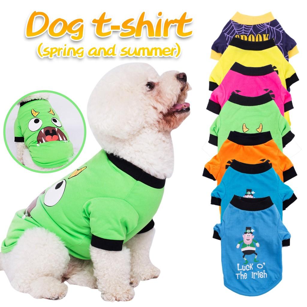 

2020 summer thin print dog clothes comfortable and more breathable S