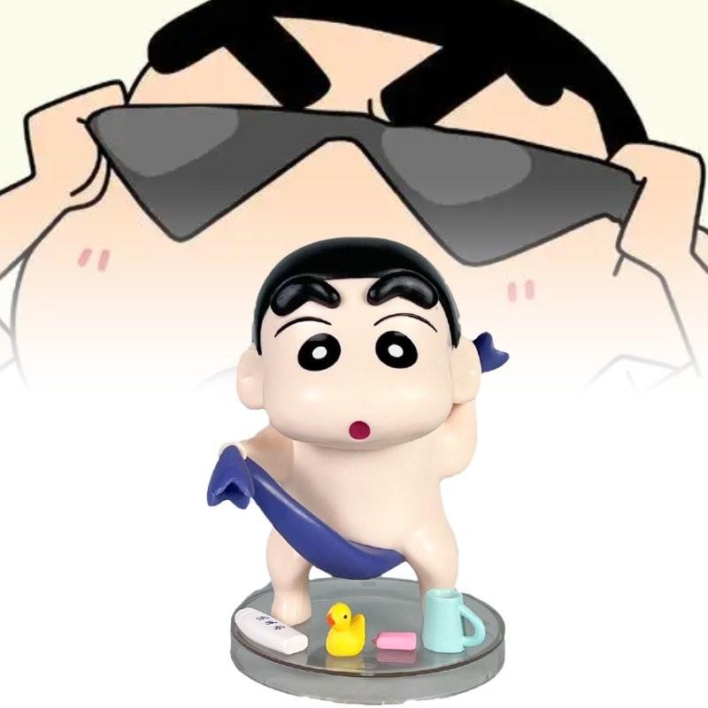 Adorable Crayon Shin-chan Pvc Figure Bathroom Theme Collectible Doll 13cm Height