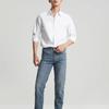 Calvin Klein Single Breasted Embroidered Long Sleeve Shirt Men Shirts Moonlight-White J324904