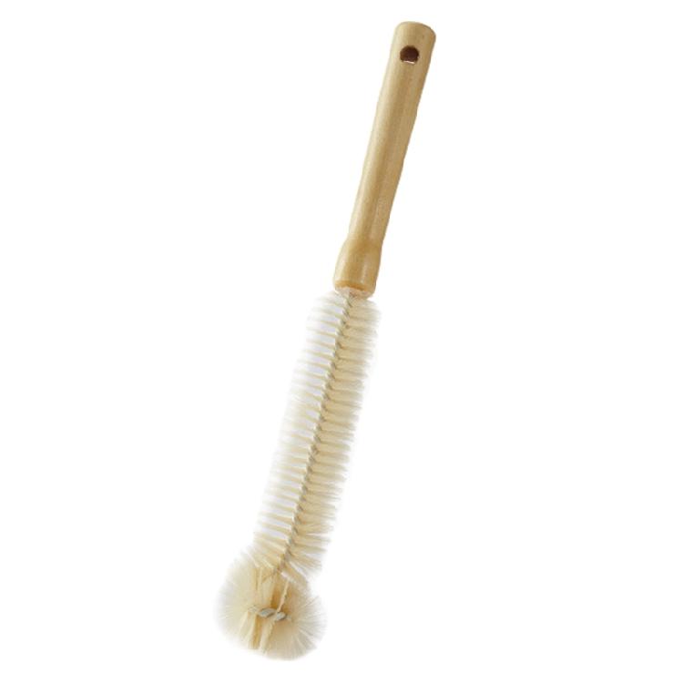 

Wood Handle Cleaning Brush L-shaped Baby Bottle Brush Bottle Clean Gadgets