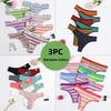3 Teile/satz Frauen Baumwolle Nahtlose G-string Sexy Bunte Gestreifte Dessous Höschen S-XL Thongs Weibliche Brief Taille Unterwäsche