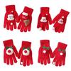 Holiday Theme Gingerbreadman Gloves Knitted Gloves Festival Handwear Lovely Snowman Knitwear Gloves for Daily Use