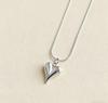 Stylish Double-Layer Heart Pendant Clavicle Necklace with Snake Bone Chain for Women