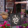 Flower Snake Women Shoulder Bag Letter Printed Reusable Shopper Tote Bag Harajuku Eco Canvas High Capacity Handbag CLE