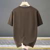 Men's Plus Size Solid Color Crew Neck T-Shirt – Loose Fit Short Sleeve Basic Tee (5XL-13XL)