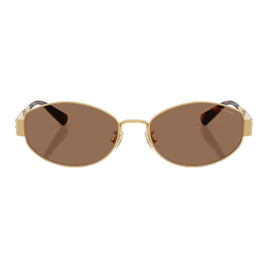 Coach 7192D C Logo Metal Irregular Shape Sunglasses Unisex sunglasses Gold 0HC7192D-944113
