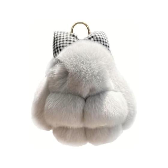 [SinfoniaA] Plush Keychain Keychain Cute Rabbit Fluffy Keyring Bag Charm Fur