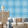 Hippie wallpaper blue background, azure background for living room and bedroom 50x1000