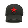 Men Summer Breathable Peaked Cap Mesh Sun Hat Three-Dimensional Embroidery Five-Pointed Star Baseball Cap