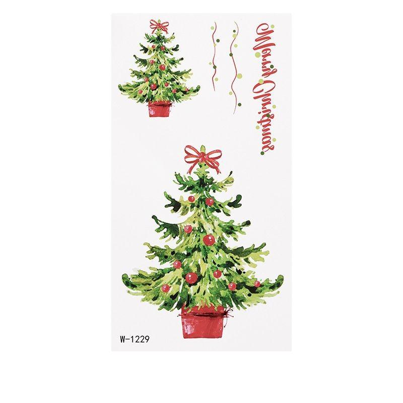 Cartoon Tattoo Sticker Waterproof Christmas Luminous Tattoo Sticker Cute Temporary Tattoo