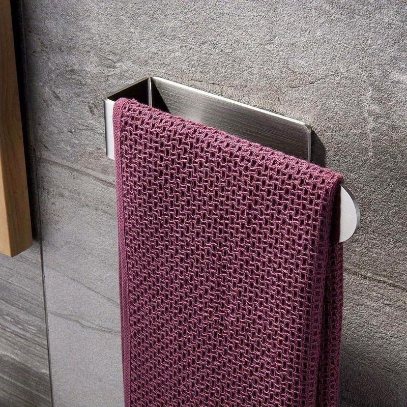 Self Adhesive Towel Holder Household Stick On The Wall Hand Towel Bar for Bathroom