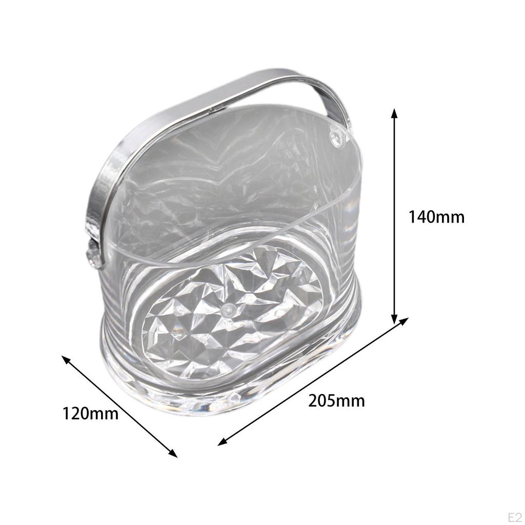 2.5L Ice Cube Container, Acrylic Champagne Wine Bucket, Beverage Chilling Tub, Bucket for Hotel