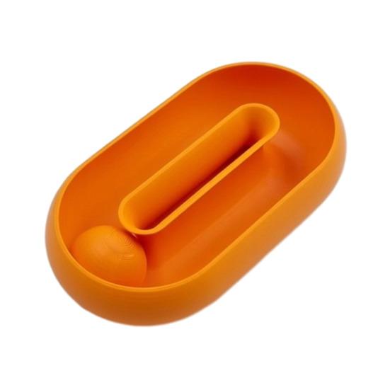 

Cat Track Ball Toy Interactive Cat Toy Oval Track Cat Rolling Ball Enrichment Toy for Indoor Kittens Cats Entertainment Mental Stimulation S помаранчевий