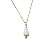 Ice Cream Shape Necklace Imitation Pearl Diamond Sparkling Collarbone Chain Temperament Simple Jewelry Women