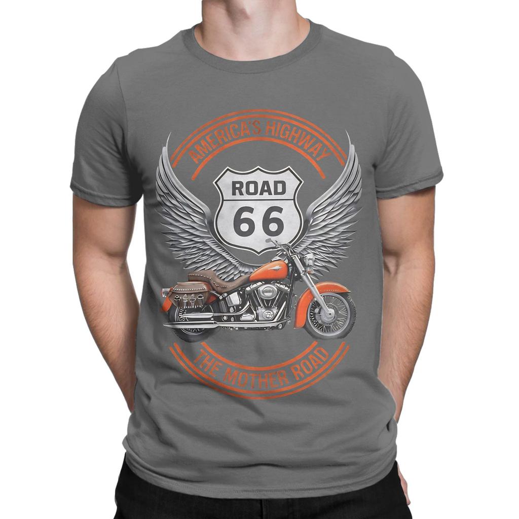 Americans Highway Route 66 The Mother Road Graphic 100 Cotton Tshirt Route 66 Tops Tees For Unisex