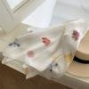 Cherry Blurred Flowers Hair Scarf Graceful Butterfly Scarves Headwear Puppy Hair Band  Streetwear