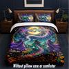 Forest Nature Theme Custom Text Or Name 3Pcs Bedding Set,1 Flat Sheet & 2 Pillowcases Personalized Home Bedding