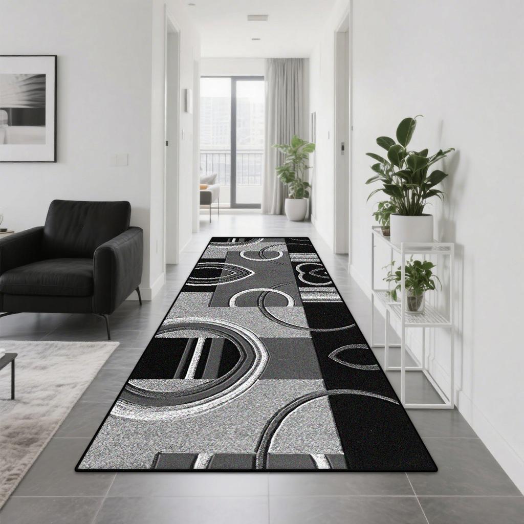 Modern Geometric Corridor Carpet Home Decoration Abstract Living Room Long Runner Rugs Bedroom Kitchen Aisle Easy Clean Foot Mat