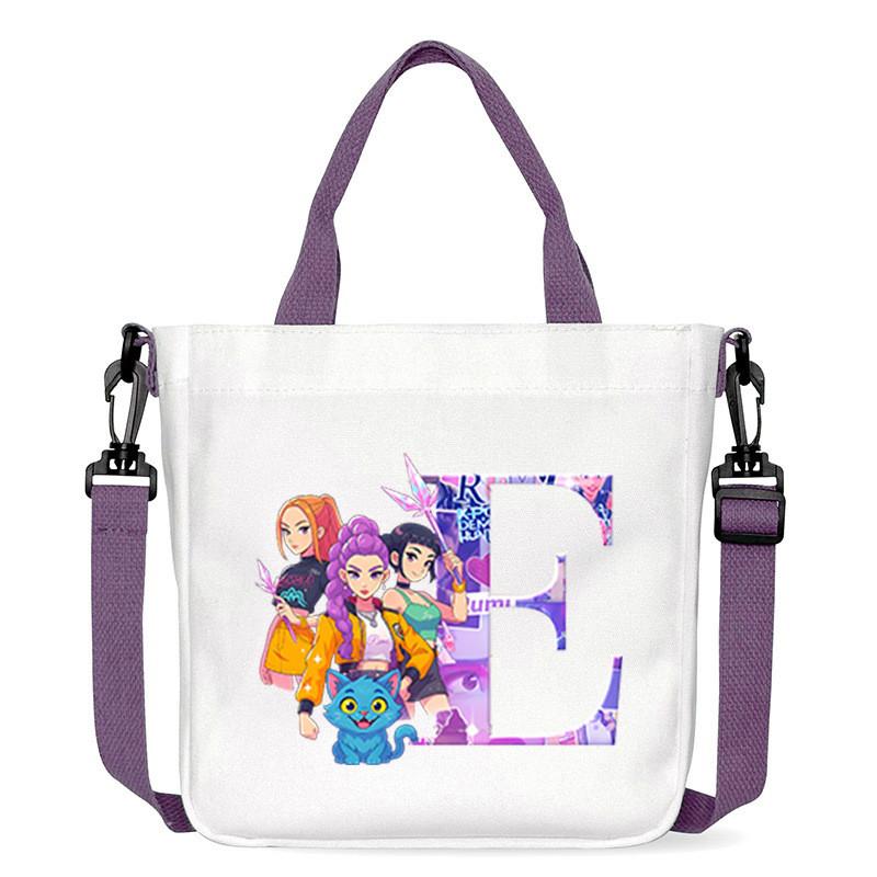 Kids Girls Sajaboys Rumi Mira Zoey Printed Student Lightweight Crossbody Bag Casual Canvas Shoulder Bags
