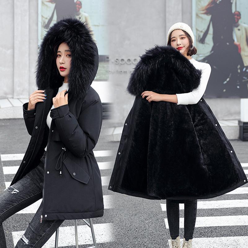 Women's Korean Style Mid-Length Winter Parka: Thick, Loose, Warm, Plus Size Cotton Coat