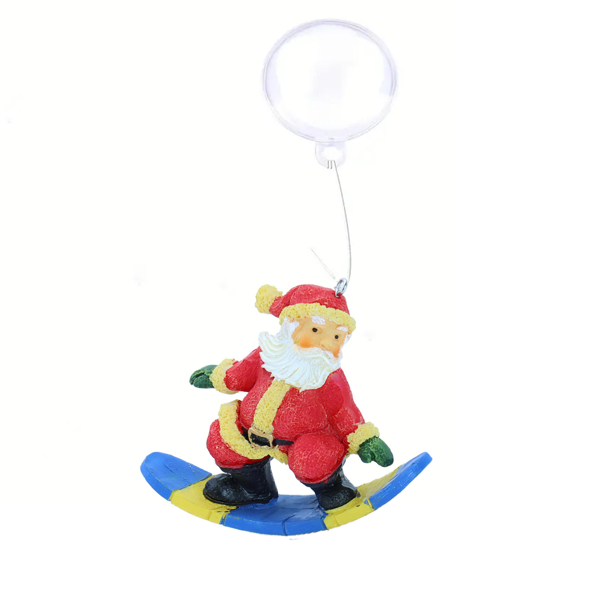

Resin Santa Claus Surfing Ornament, Festive 3D Holiday Decor, Fish Tank Accessory, Durable Xmas Theme Waterproof Decoration