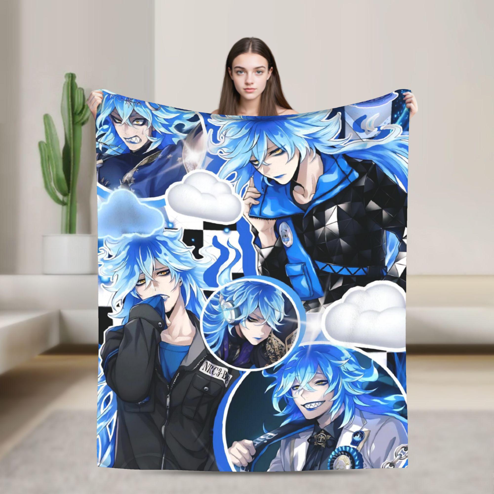 

Twisted Wonderland Idia Shroud Blanket Ignihyde Game Fleece Throw Blankets Bed Rug Piece Lightweight Bedspread Multifunction 30x40in