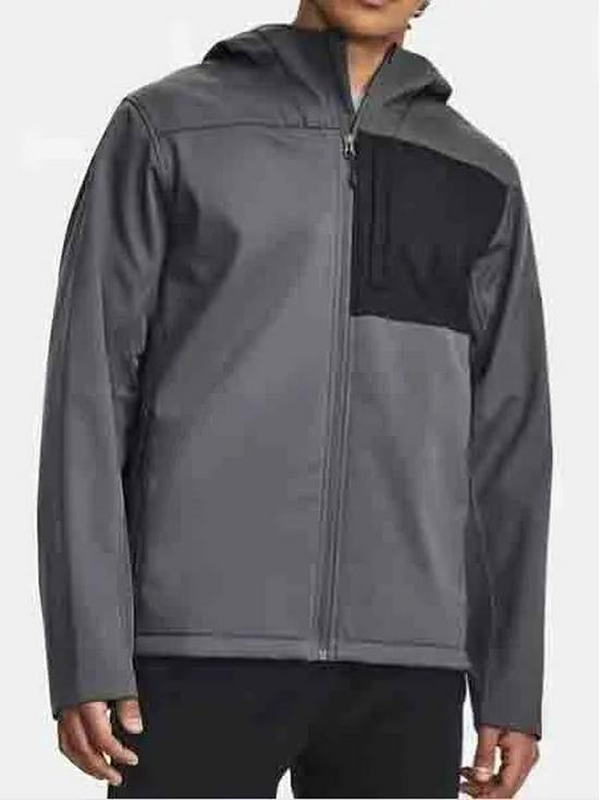 In Stock 2025 Men s Autumn/Winter Stand Collar Jacket - Printed, Windproof, Plus Velvet Outdoor Sportswear. M