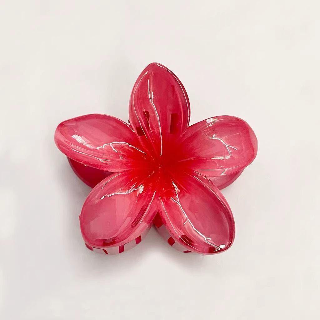 Plumeria Claw Clip: European & American Stylish Hair Accessory for Updos