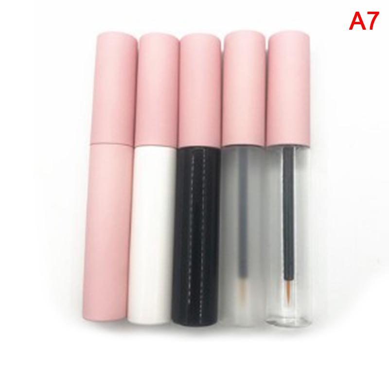10ml Empty Mascara Tube Clear Revitalash Eyelash Bottle Frosted White,Pink Lid Cosmetic Packing Container