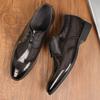 Men Leather Casual Shoes Men Formal Shoes Patent Leather Men Brogues Lacp Up Brogues Business Formal Wear Men Large Size