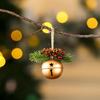 Christmas & New Year Tree Bell Pendant with Pinecone Chime Decoration