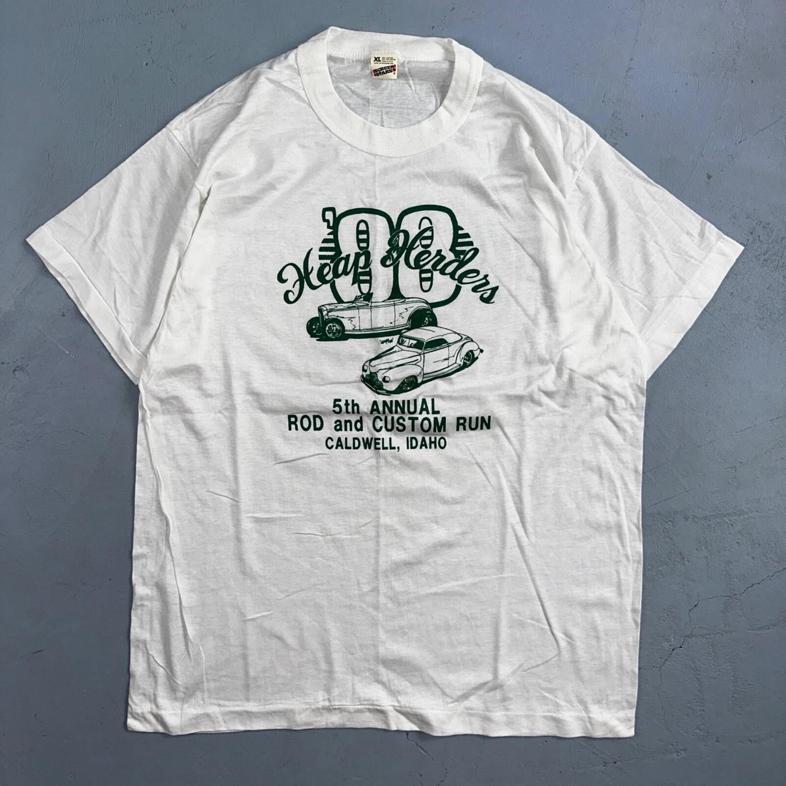 Caldwell Idaho Cars 1988 VTG T Shirt 80s Single Stitch Rap Promo Racing XL Art M