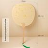 Thiened Blank Xuan Paper Calliaphy Fan DIY Material Kit Hand-Painted Cultural Creative Fan round ape Bamboo Frame