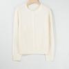 Women's 100% Wool Cable Knit Cardigan, Round Neck, Retro Raf MIU Style Sweater for Spring & Autumn.