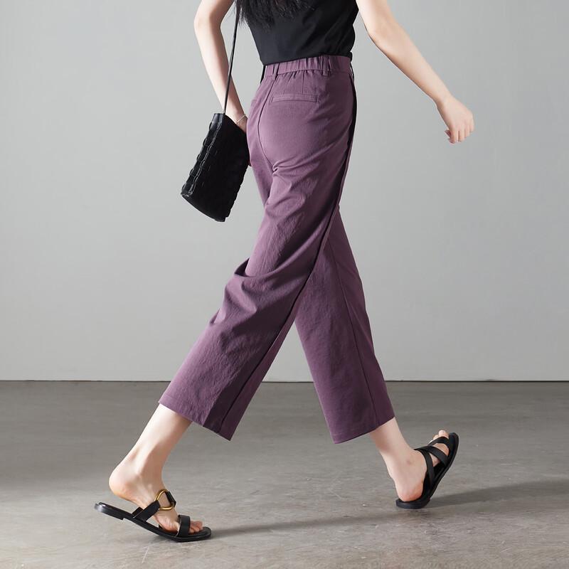 SOFSIL Women's High-Waist Straight Leg Cropped Pants