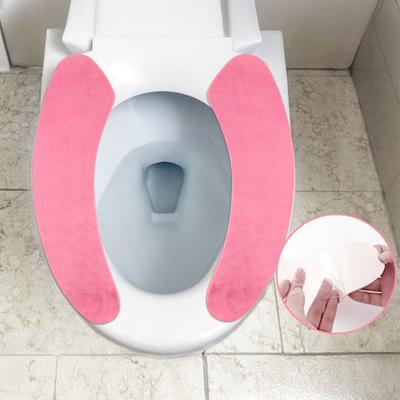 1 Paar Toilettensitzbezüge Selbstklebend Waschbar Wiederverwendbar Weich Dünn Anti-Rutsch Toilettensitz-Schutz für Längliche Runde Quadratische Sitze Sommer Kühlpads