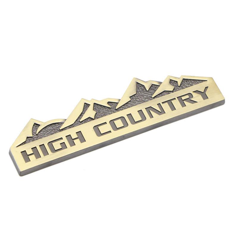 High Country Off-Road Logo Metal Emblem for Chevrolet, Jeep, Dodge, Ford