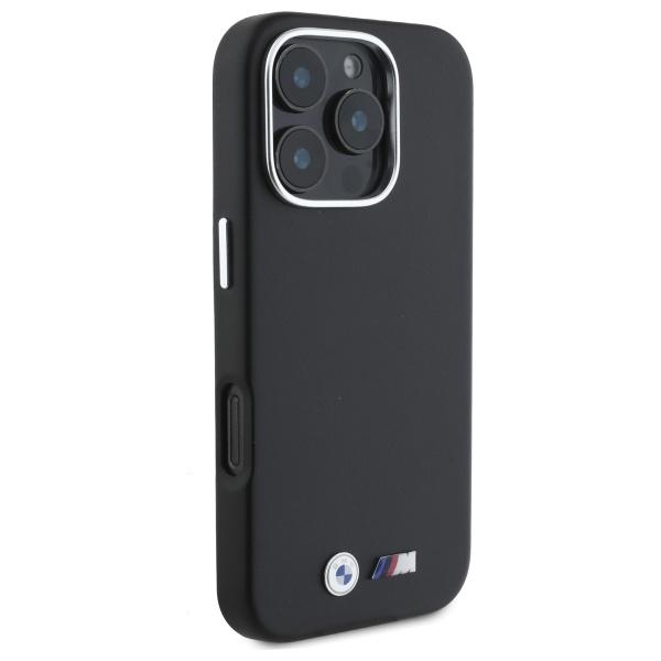 Bmw Bmhmp16L23Pmwk Iphone 16 Pro 6.3 Czarny/Black Hardcase M Smooth Full Wrapped Metal Magsafe