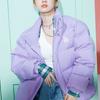 MLB Basic Logo Los Angeles Dodgers Logo Stand Collar Comfortable Bread Jacket Down Jacket Winter Unisex Jacket Light-Purple 3ADJB0116-07LDL