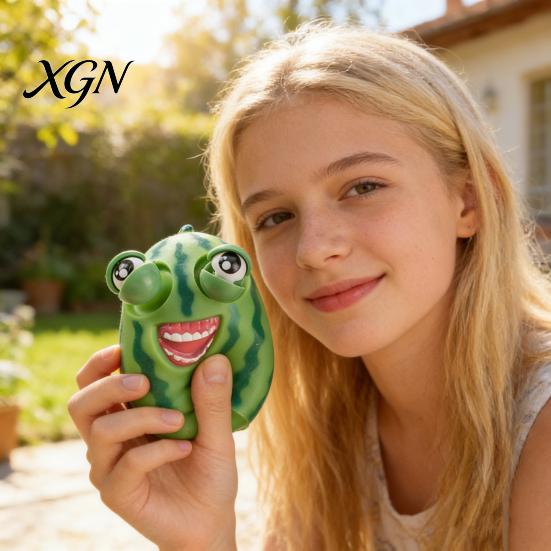 Eye Popping Watermelon Toy 1/2/3Pcs Squeeze Anxiety Stress Relief Pinch Classroom Fidget Sensory Soft Ball Cartoon