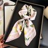 Geometric Lemon Simulation Silk Printing Women's Silk Scarf Square Scarf Premium Shawl Sunscreen Neck Scarf Headscarf Scarf